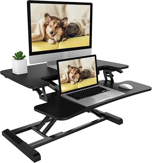 FLEXISPOT 28 inch Standing Desk Converter Height Adjustable Stand Up