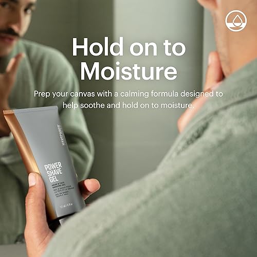 Miniatura 4 de MANSCAPED Power Shave Gel Gel calmante para la cabeza y la cara para hombre, con hamamelis y exfoliantes líquidos suaves para ayudar a defenderse