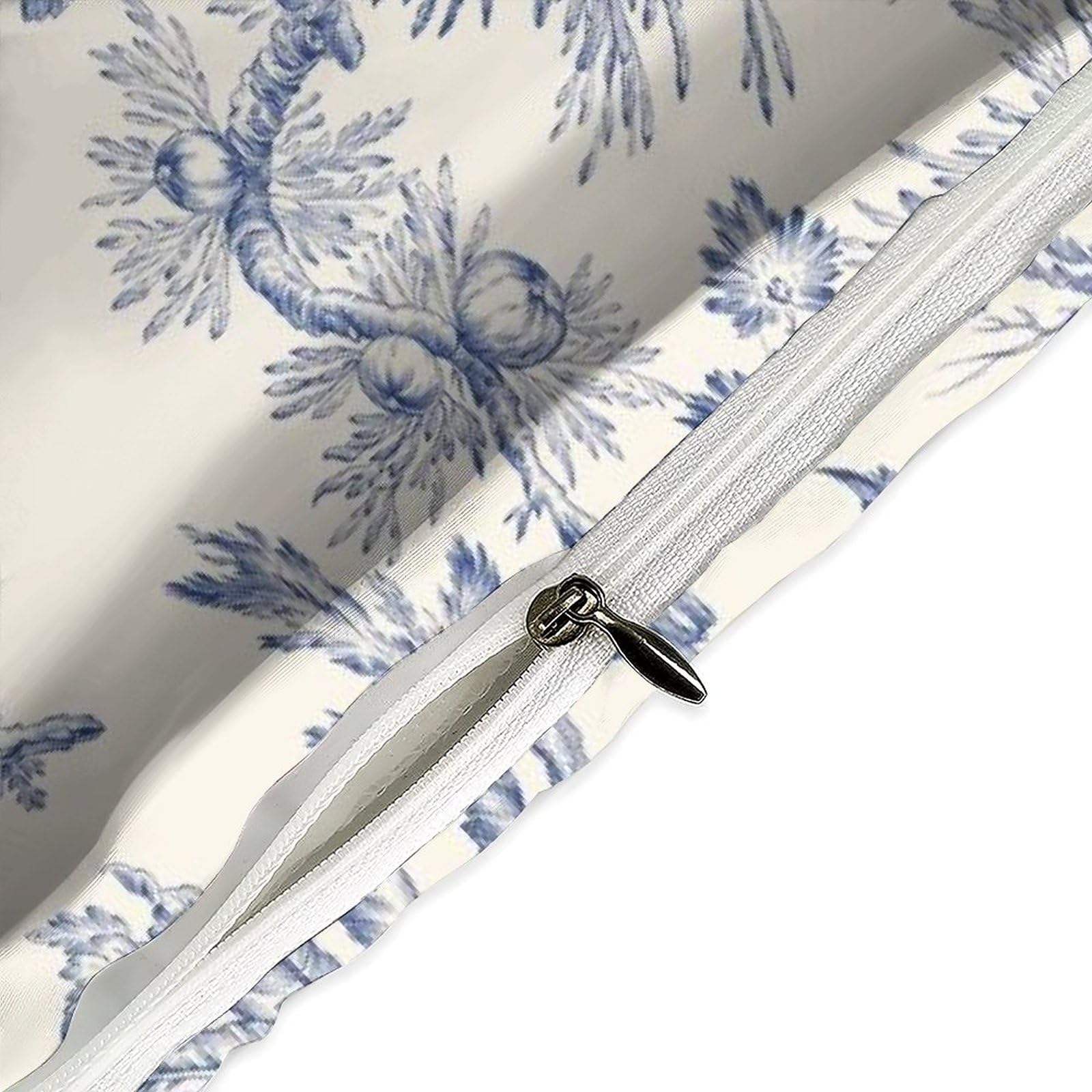 Motivo de Toile De Jouy Juego De Funda Nórdica con Estampado 3D Juegos De Cama con Cierre De Cremallera Oculta, Funda De Edredón De Poliéster De Microfibra 3 Piezas King（220x240cm）
