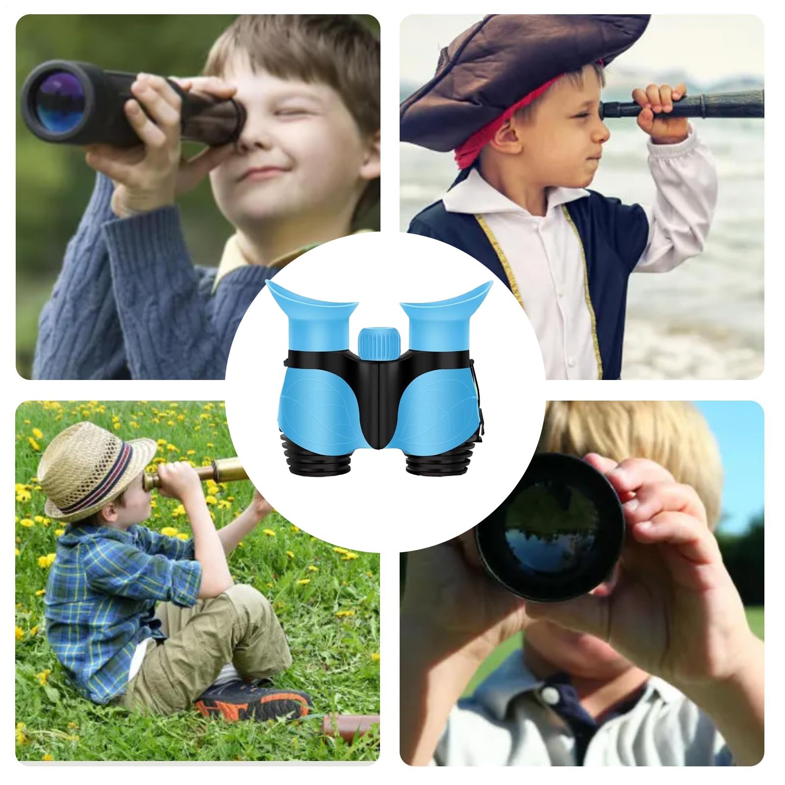 Prismáticos Compactos para Niños | HD Portátiles para Exteriores,8X Aumentos, Observación De Aves para Senderismo, Turismo Y Espectáculos Al Aire Libre