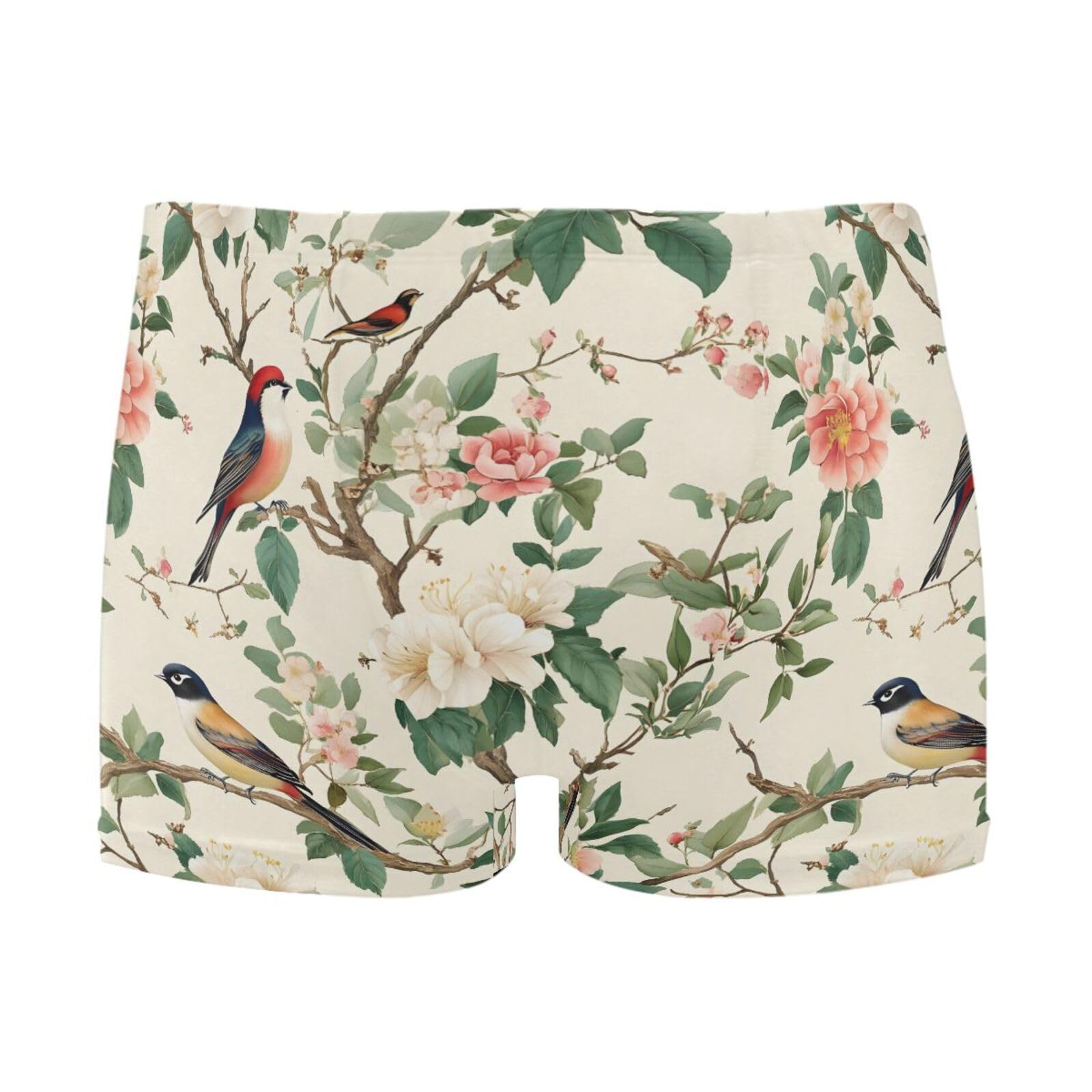 UMIRIKO Birds Flowers Chinese Mens Swim Trunks Swimwear Bathing Suit Swim Brief Square Leg Board Short S-3XL 202b8844