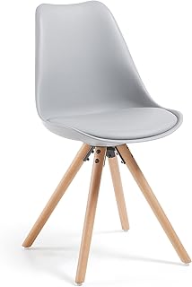 Kave Home Silla Ralf Gris Claro y Natural