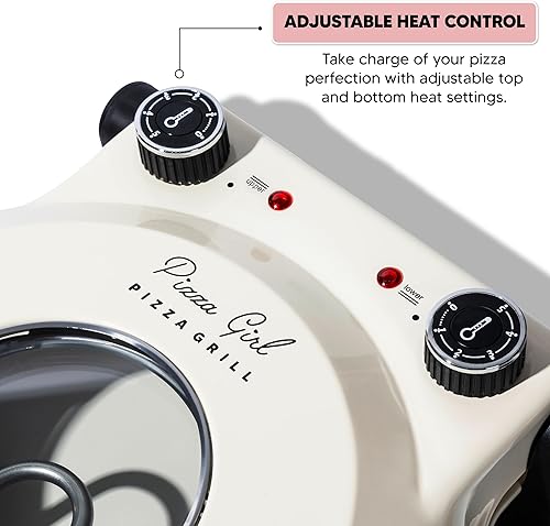 Miniatura 4 de PIZZA GIRL - Horno de pizza con corteza crujiente – Elegante horno eléctrico para pizza para interiores, portátil, encimera de pizza de 12 pulgadas