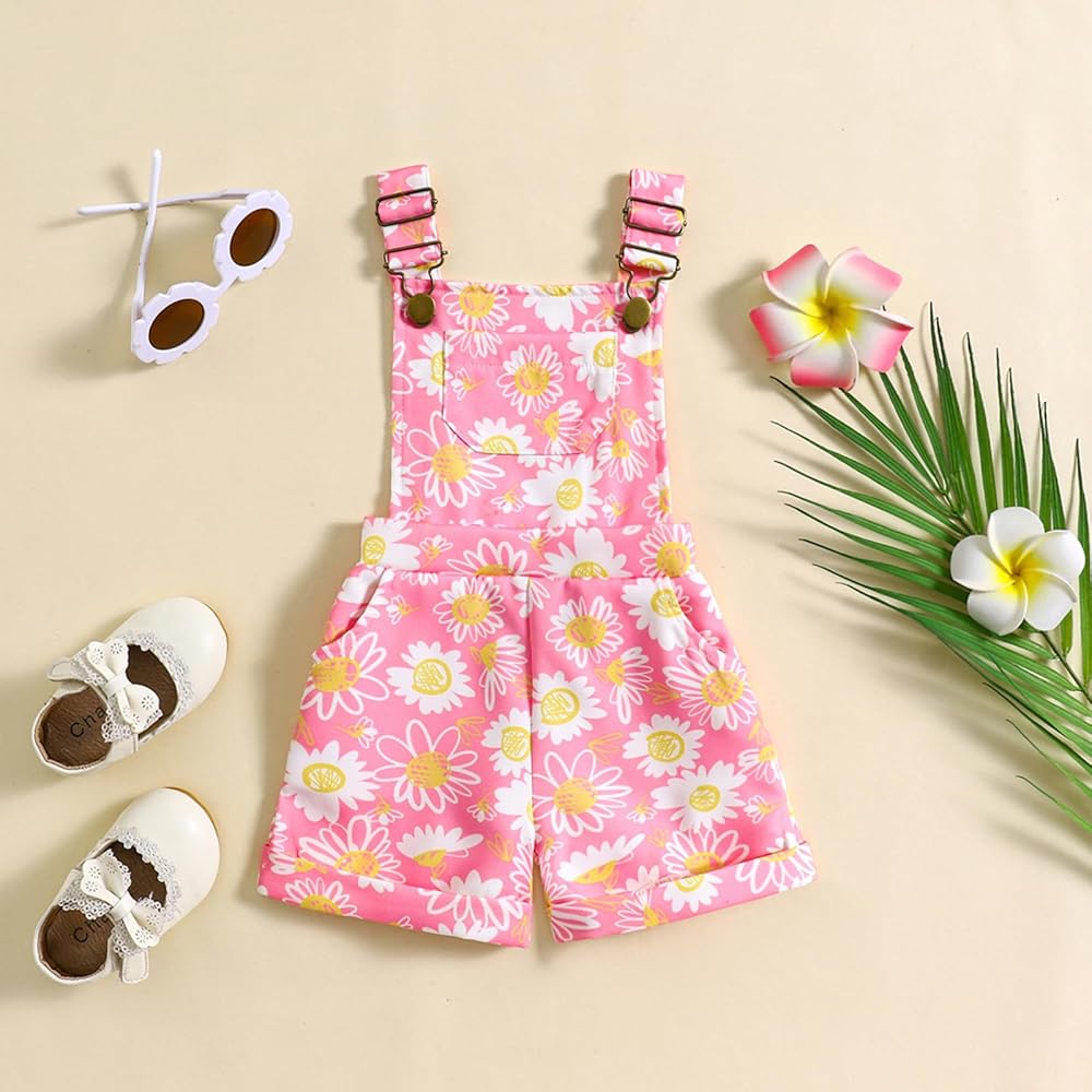 Amazon.com: Dcohmch Toddler Girls Overalls Flower Print