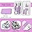 Aceoce Manicure Set Women\'s Nail Clipper Set Nail Kit with Travel Case - Purple, Stainless Steel, Compact, Curved Edge, Perfect for Travel & Everyday Use