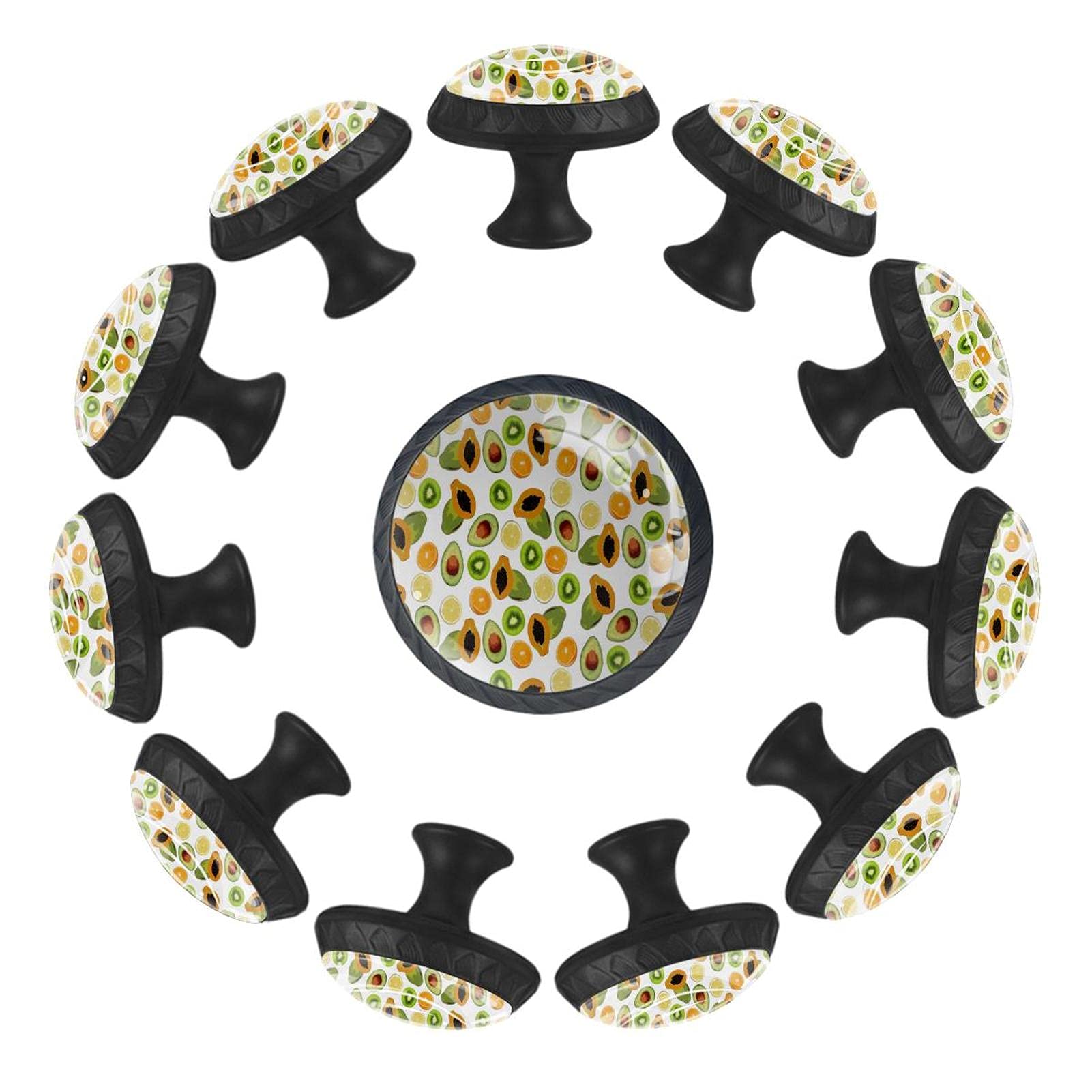 Boutons de tiroir ronds 35 mm robustes Papaya pour une ouverture fluide