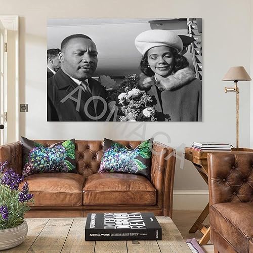 Miniatura 3 de Póster fotográfico en blanco y negro de Martin Luther King Jr y esposa de Coretta Scott King, póster de fotografía retro sobre lienzo, pósteres e