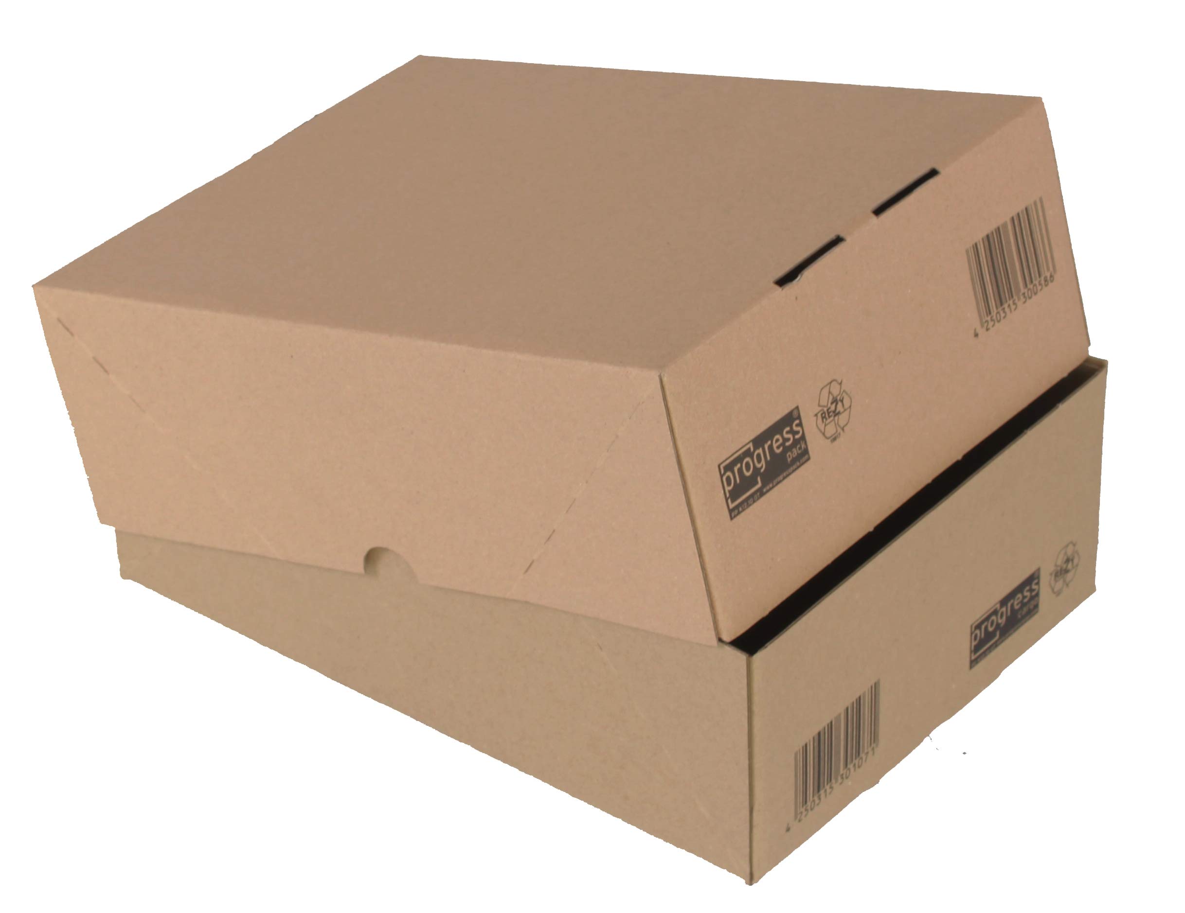 Stülpkarton DIN A4 aus Wellpappe, braun PC K12.05 Außenmaß 310 x 230 x 101 mm Innenmaß 308 x 220 x 100 mm 25 Stück im Bündel