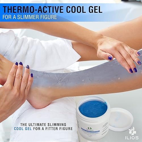Miniatura 4 de SlimSpa - Gel frío Cyro-Slim con envoltura Ilios solución de gel crio reafirmante y reafirmante con mentol y té verde apunta a la celulitis en la
