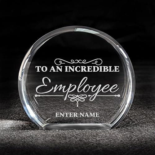 Miniatura 35 de Premio personalizado grabado con láser, diseño grabado con láser, agradecimiento, añade tu propio texto, incluye caja de regalo, premio al empleado