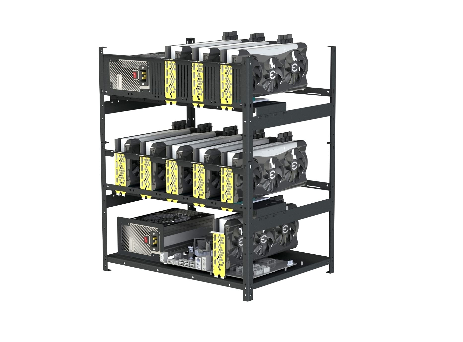 Mining Rig Frame For 10 Gpu Dual Smps Without Cooling Desertcart - Main Image