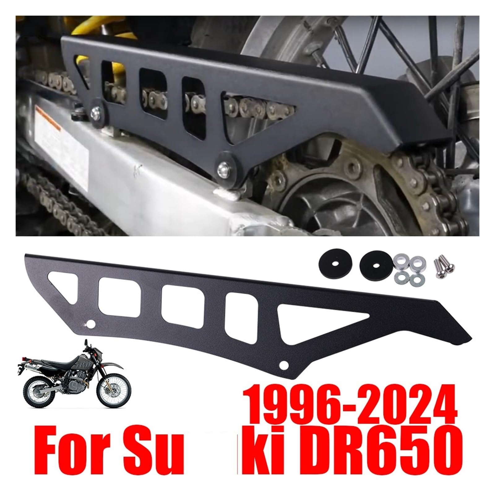 Für Suzuki DR650 DR650S DR650SE DR 650 650S 650SE 1996-2024 Motorradzubehör Kettenschutz Schutz Guide Kettenradabdeckung Kettenradabdeckung