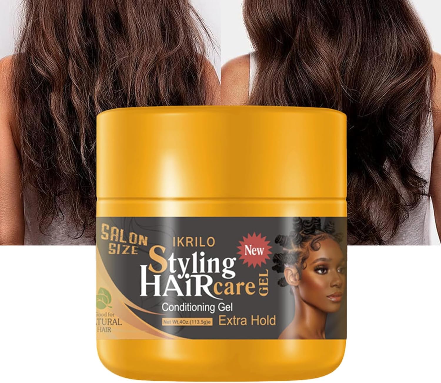 113.5g/4OZ Braid Gel, Edge Control for Braids, Extra Hold Conditioning Braiding Gel Natural Gloss Styling Wax for Locs Twists and Edges, Tames Frizz And Keeps Hair Wig In Place