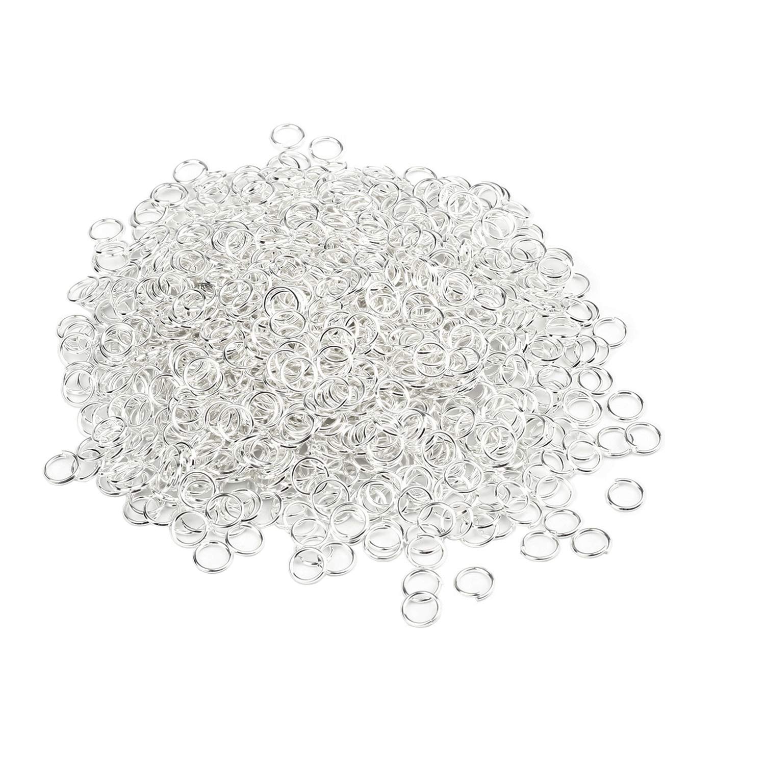 400 Pieces Open Jump Rings for DIY Craft Necklaces Bracelet Pendant Jewelry Making, Silver (4mm)
