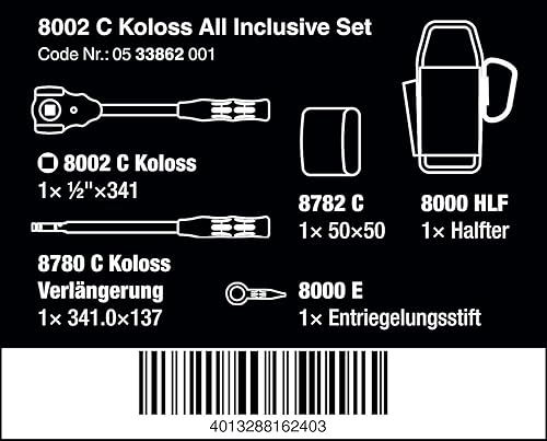 Miniatura 2 de 8002 C KOLOSS 1/2" All Inclusive Set SB Drive Accesorio