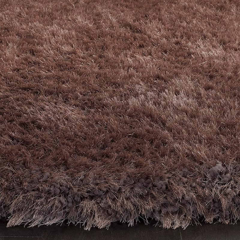 Image of FIASCO Polyester Shaggy Bedside Runner, Soft Indoor Modern Shaggy, Soft Rugs for- Living Room, Dinning Room, Office, Bedroom & Hallway Carpet Rugs Size 5X8 Coffe Box