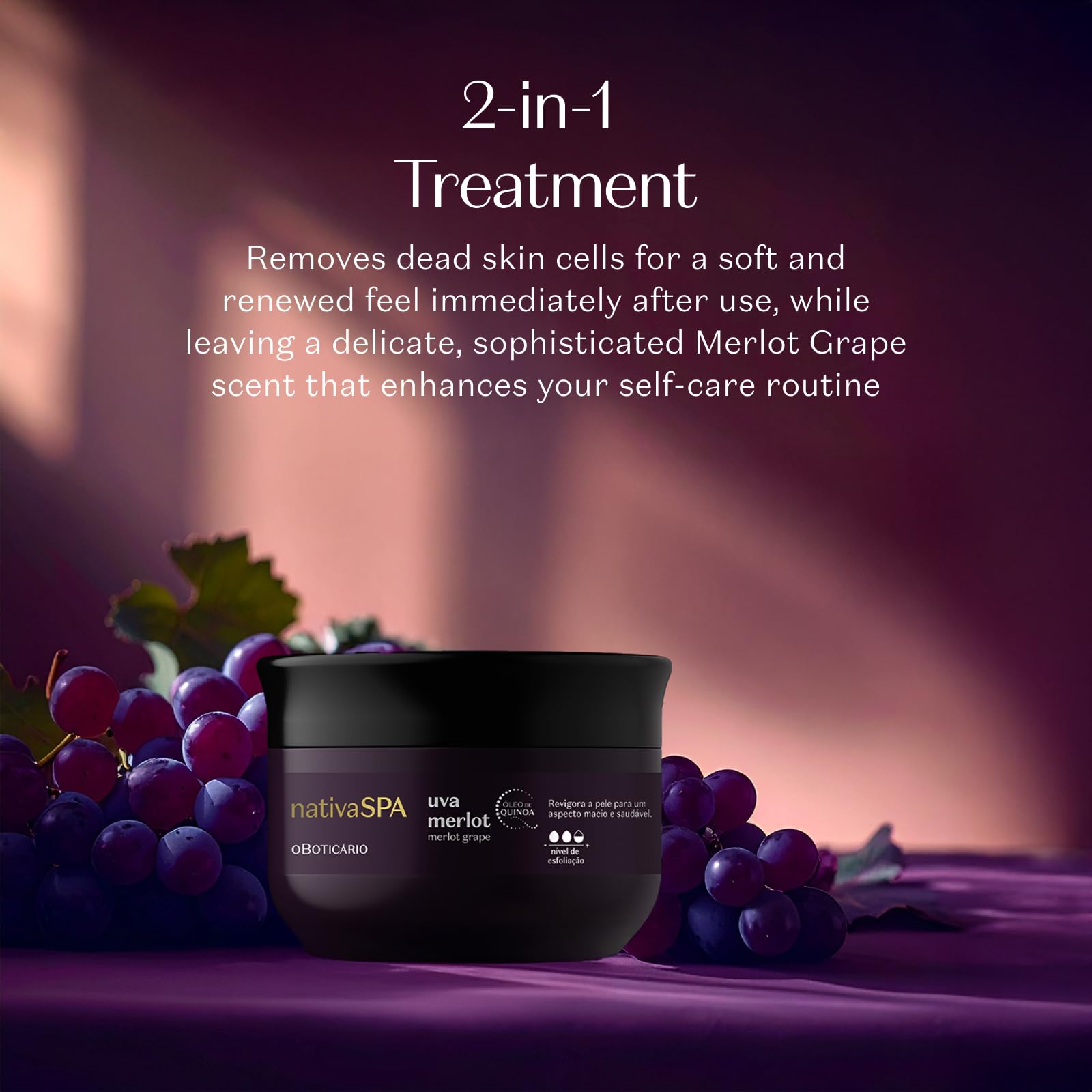 O Boticário Nativa SPA Exfoliante Corporal Uva Merlot 180g