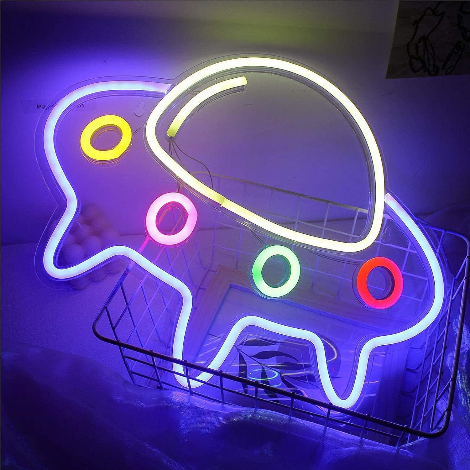 WaiDXn LED Neon Light Sign Acrylic Transparent Back Sheet Neon Light, Led Light Wall Hanging Decoration Neon Sign