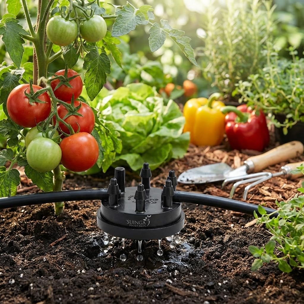 Suinga Set di 10 Gocciolatori Autocompensanti XB106 R.Bird con 6 Uscite da 4 Litri, Gocciolatori per Irrigazione a Goccia e Microirrigazione