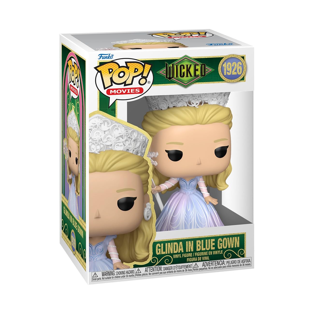 Funko Pop! Movies: Wicked For Good - Glinda in Blue Gown - Figura de Vinilo Coleccionable - Idea de Regalo - Mercancía Oficial - Juguetes para niños y Adultos - Figura Modelo para coleccionistas