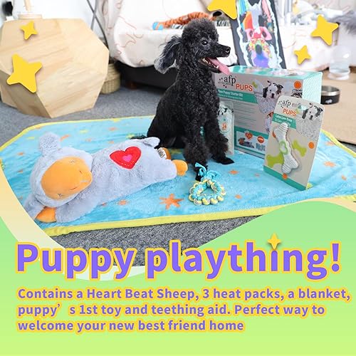 Miniatura 3 de ALL FOR PAWS Juguete para cachorros Heartbeat, kit de iniciación para aliviar la ansiedad, kit de bienvenida para el hogar de mi cachorro con una