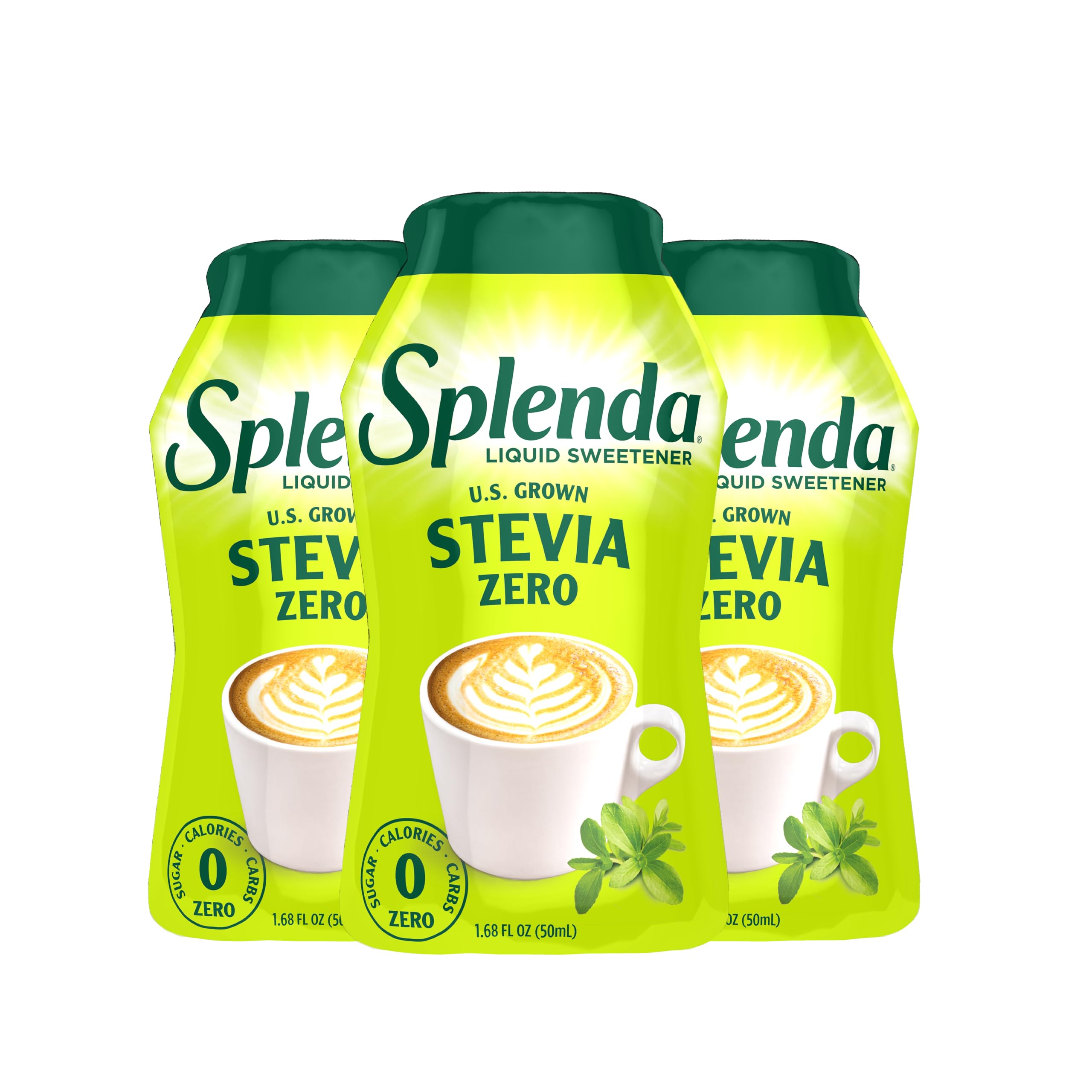 Stevia Liquid Zero Calorie Sweetener Drops, 1.68 Fl Oz Bottle (Pack of 3) (Packaging May Vary)
