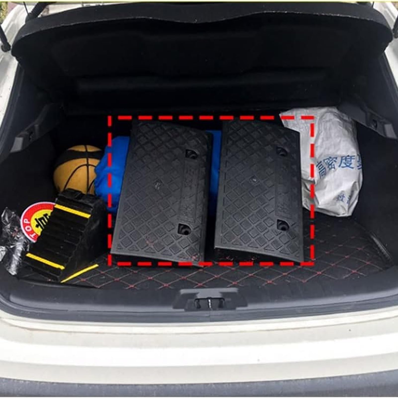 Rampa portátil de plástico para silla de ruedas, rampa de umbral para bicicletas y escaleras, rampa de acceso ligera para coches y puertas, duradera para uso en exteriores e interiores