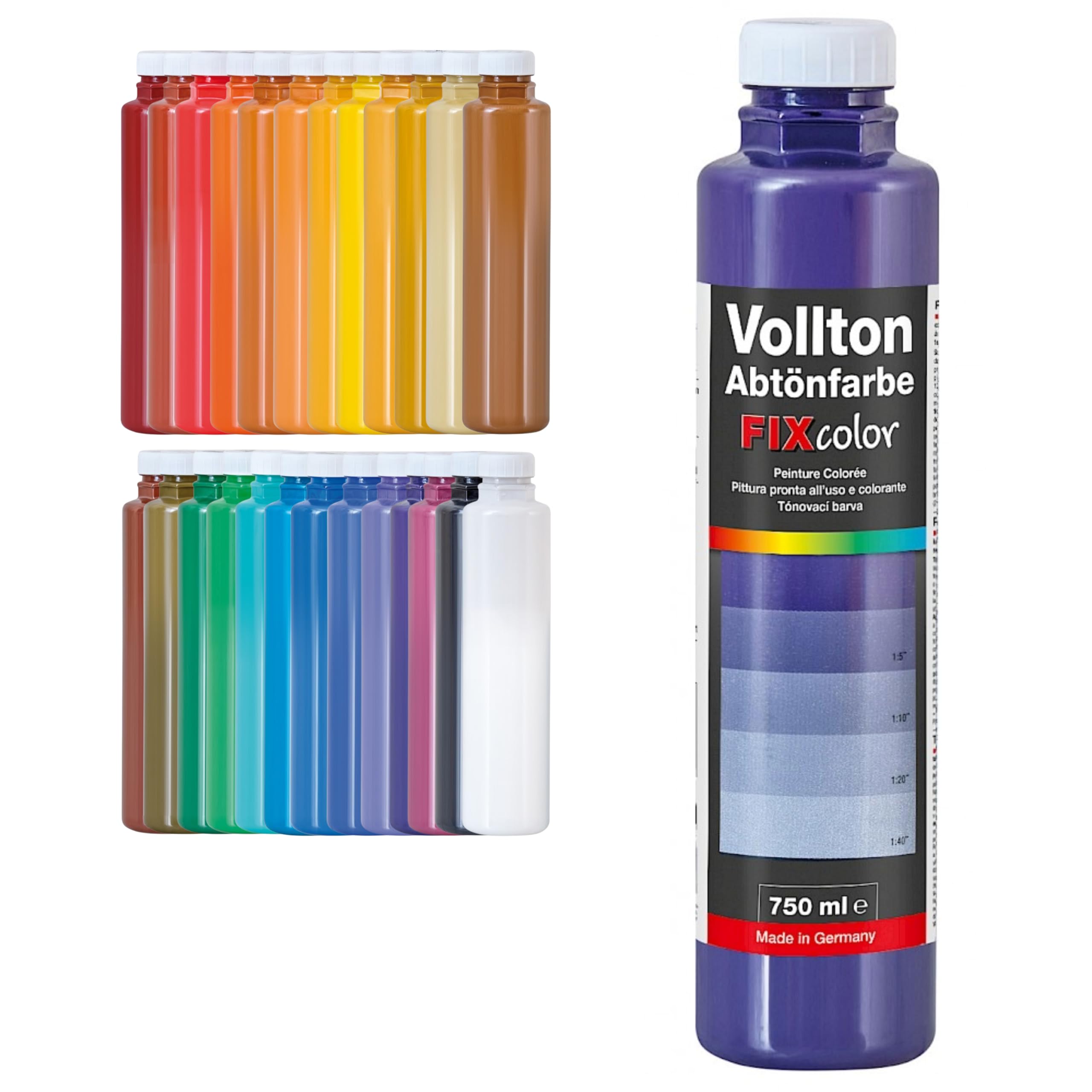decotric Decolor Pintura de pared de colores lila – 750 ml I Pintura de emulsión para pinturas decorativas y materiales a base de agua I Alta potencia de color y rendimiento