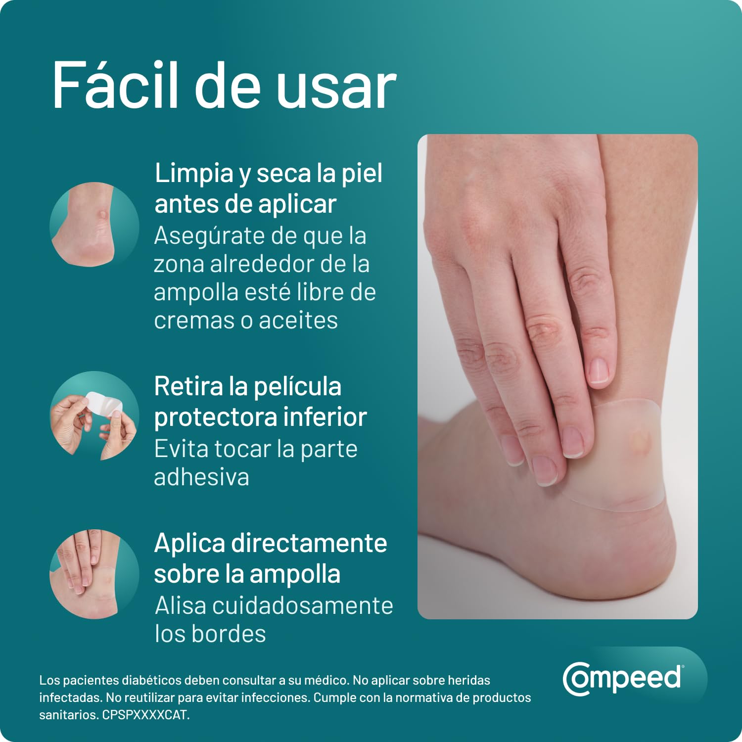 COMPEED Ampollas Medianas, Protección Contra Rozaduras, Pack 10 uds