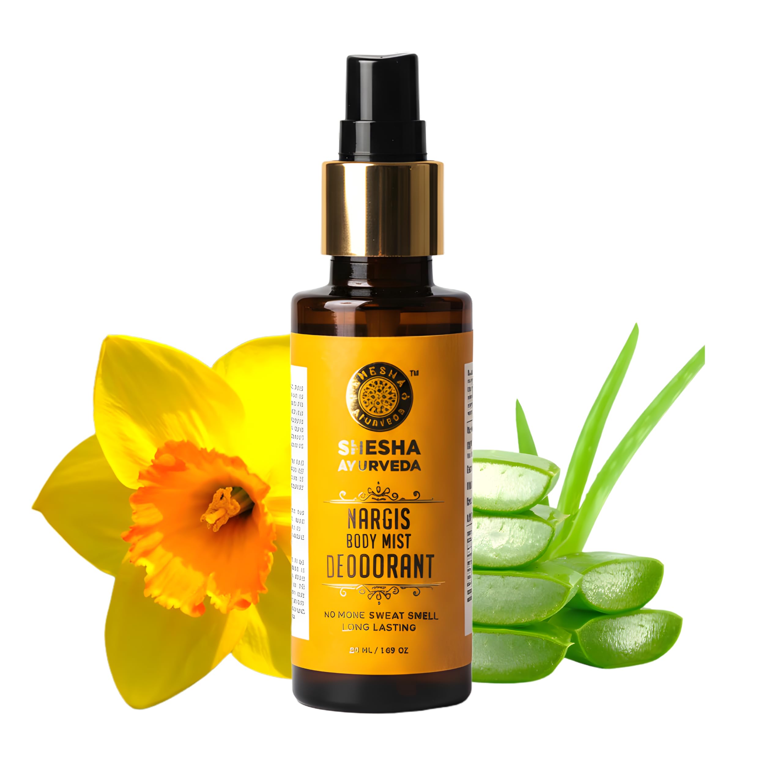 SHESHA AYURVEDA Nargis body mist long lasting deodorant for women and men | Made with natural ingredients infused with Nargis Flowers | 50ml-image-40