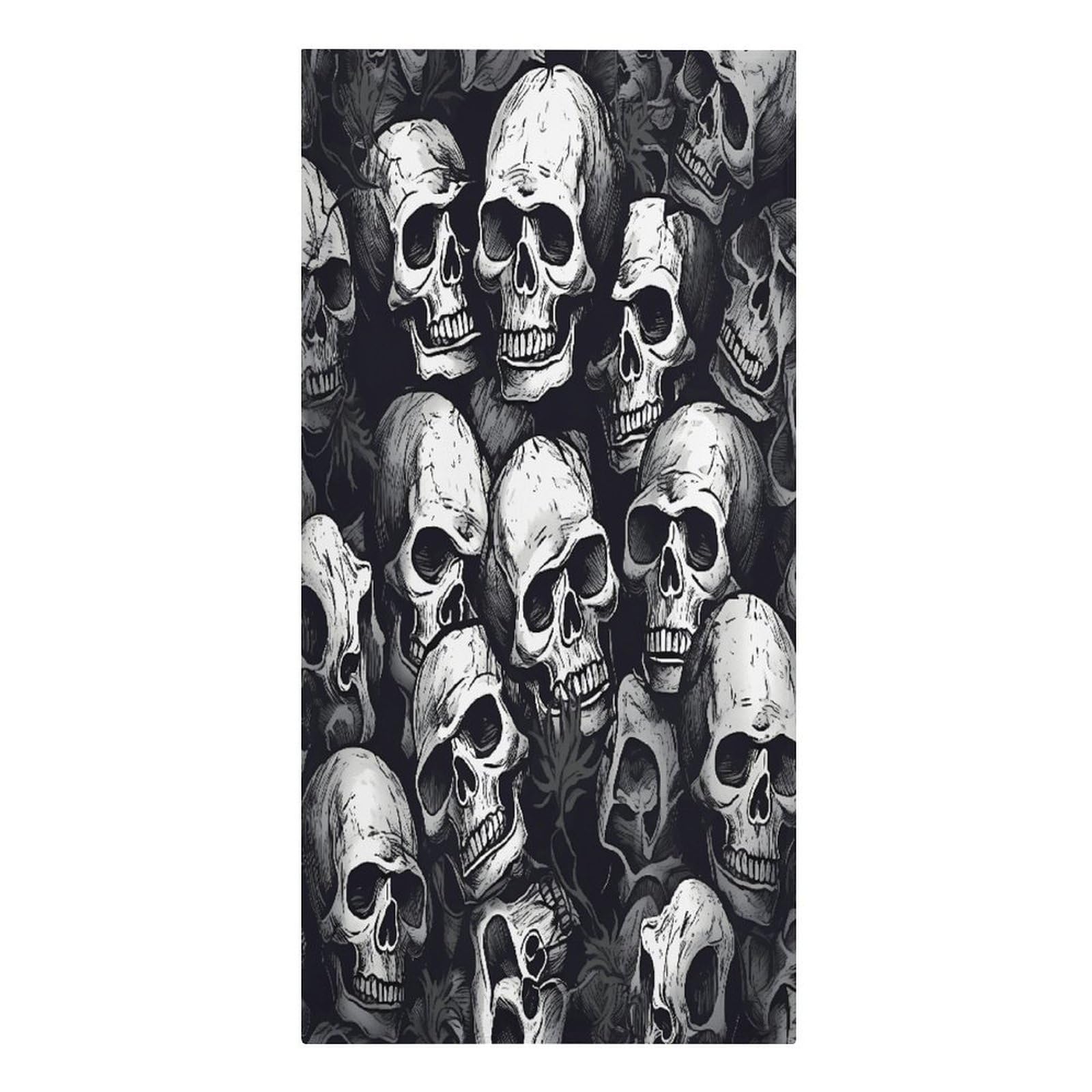 VstaDank Skulls Pattern Beach Towel Vacation Essentials Sand Free Soft Quick Dry Swim Towels 61"x30" Modern Extra Large Towels Lightweight Microfiber Beach Towel for Swimming Pool