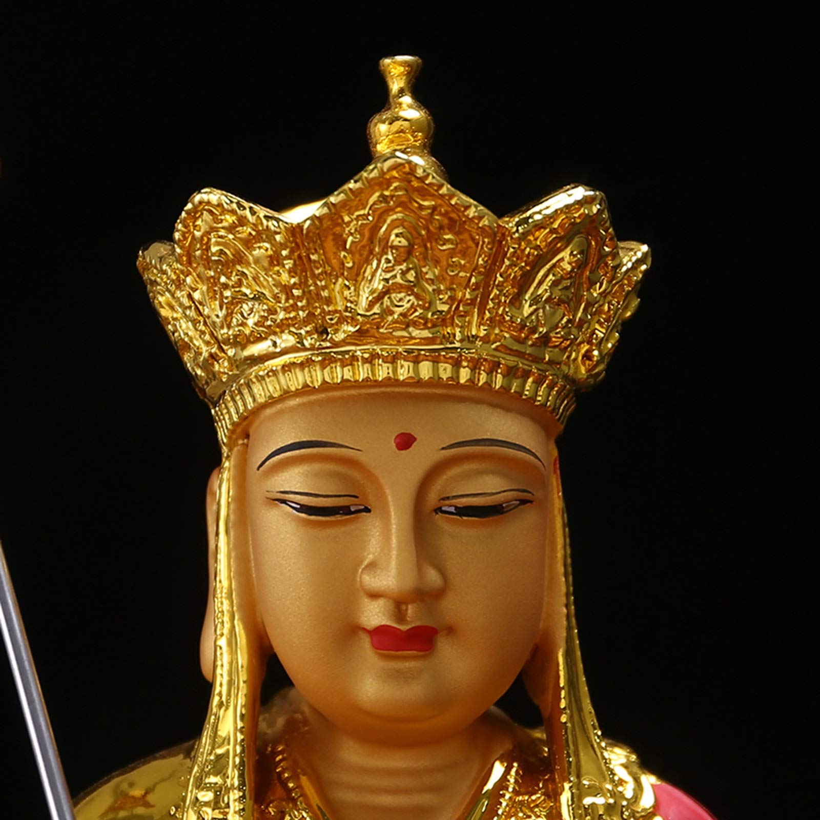 Statue di Buddha Ornamenti di Buddha stile cinese for garantire la sicurezza Feng Shui Decor Decor Statue da collezione Figurine da collezione 11.8 pollici Buoni regali fortunati Decorazione Feng Shui