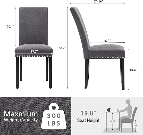 Miniatura 9 de GOTMINSI Sillas de comedor tapizadas para sala de estar, silla Parson acolchada de tela, silla Parson para cocina, sala de estar, silla auxiliar sin