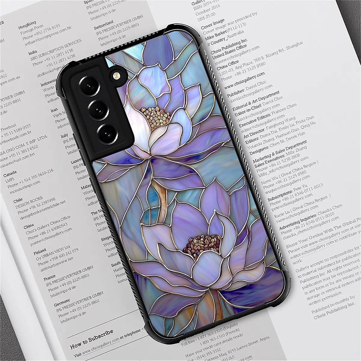 Case for Samsung Galaxy S22 Plus | Shockproof 4 Corner Air Cushion + Soft TPU Bumper with Anti-Slip Grip & Stylish Pattern for Men Boys & Woman Girls | Abstract Lotus Flower Stained Glass - Image 6