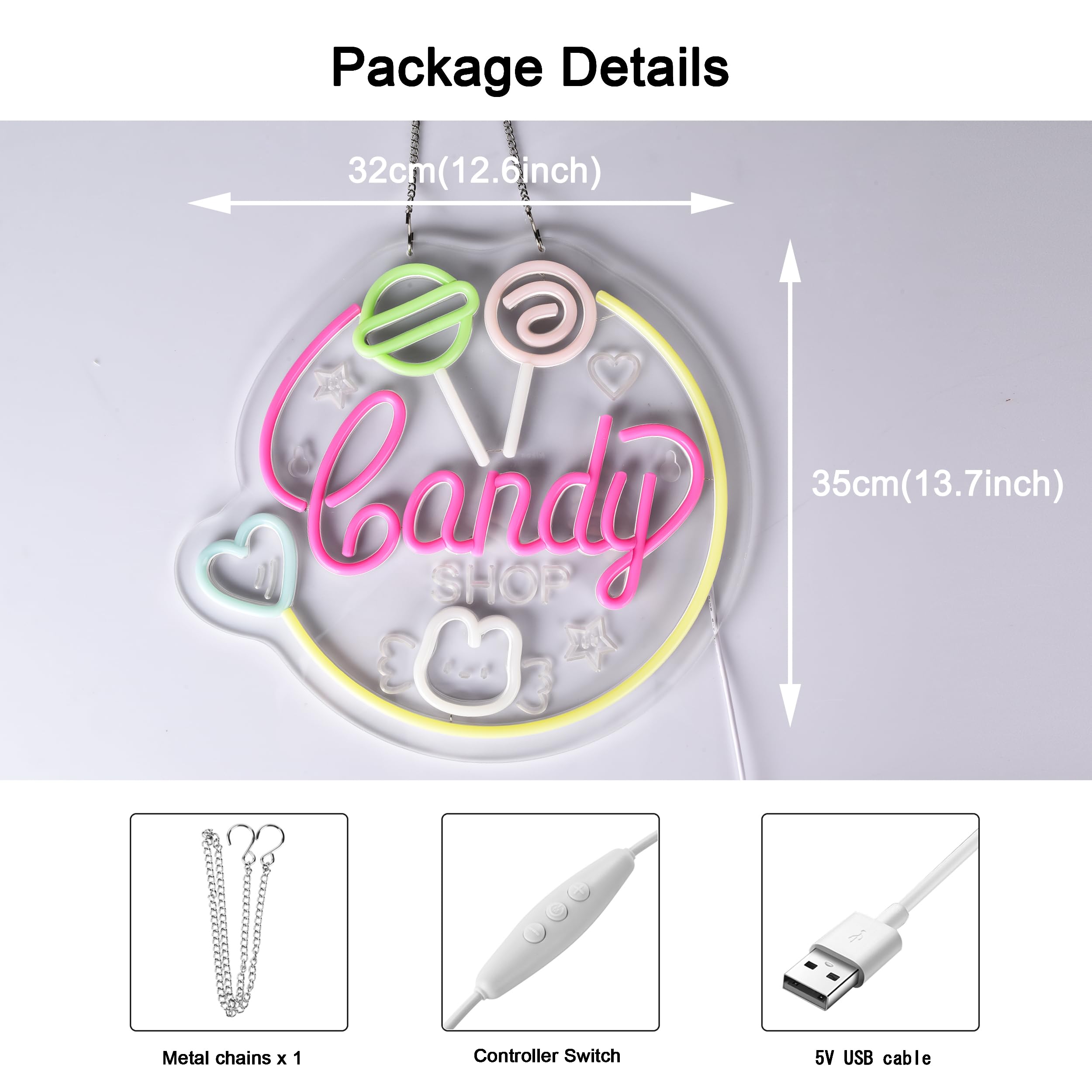Amazon | JOMOBUTY CANDYネオンサイン 多階段調光可 LED 飴