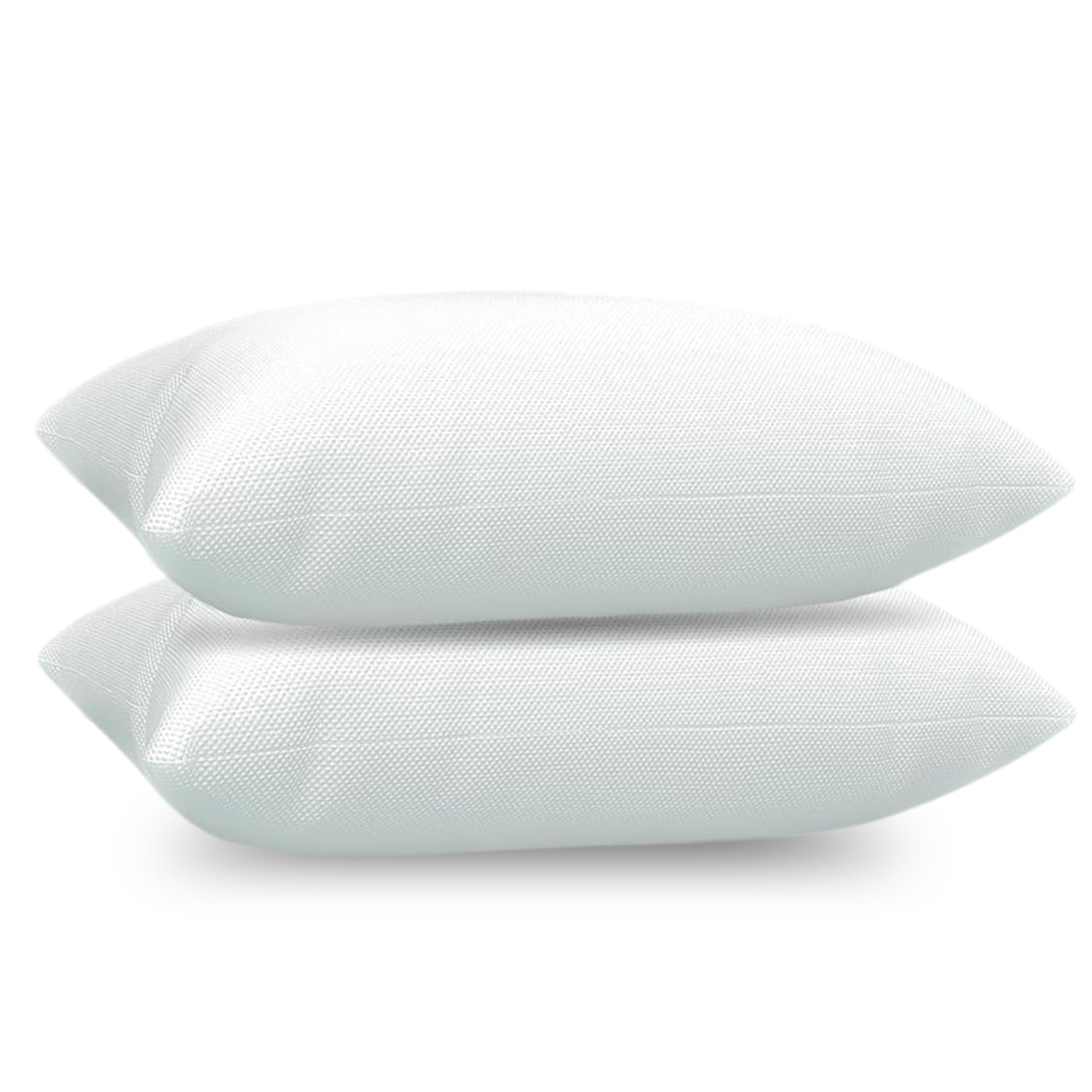ELOVELA Premium Textured Hotel Pillows 2 Pack – Soft, Supportive White Bed Pillows for Side, Back & Stomach Sleepers - Durable & Machine Washable