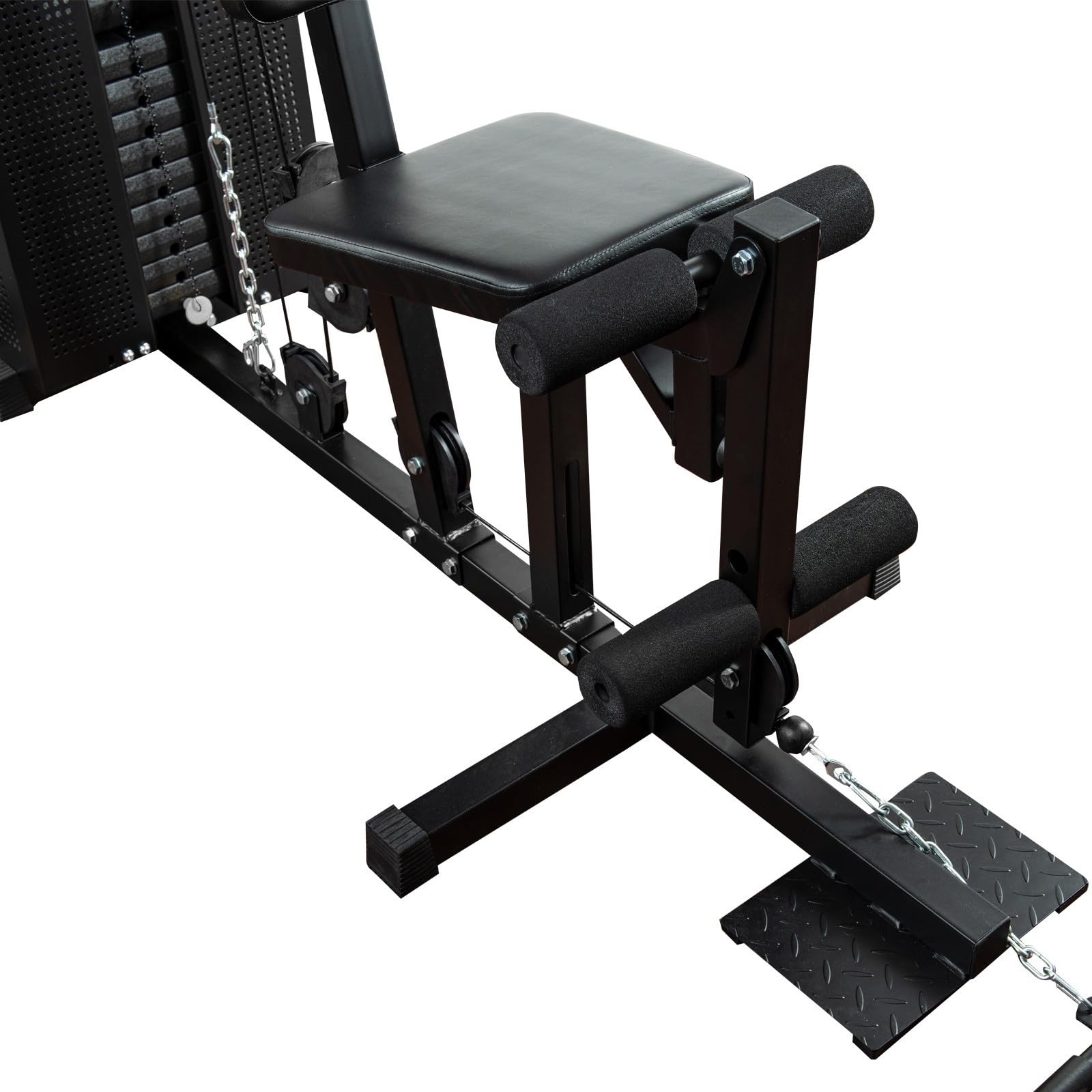KETTLER Kraftstation Basic – Kompakter Multigym-Station für Ganzkörper-Krafttraining zu Hause, 50-kg-Gewichtsblock, Brustpresse, Butterfly, Latzug, Beinstrecker, max. 100 kg Benutzergewicht