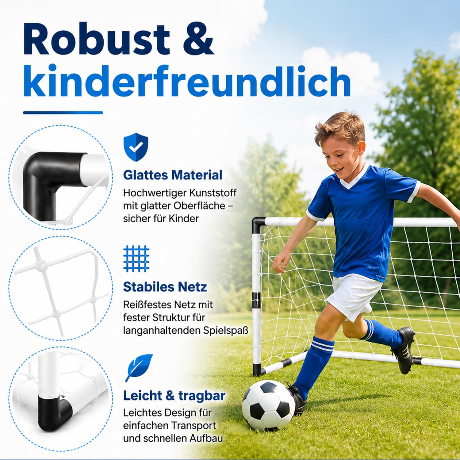 ZeiLaBang Kakadi Mini Fußball Ziel Set,Fußballtore Set von 2,kleine tragbare Ziele Ausrüstung,Faltbares Fussballtor,Fussball Trainingszubehör für Innen und Außen für Junge Mädchen Sport Familienspiel