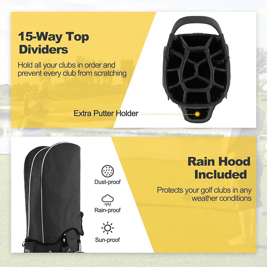 Golfickers HOLE 504 CORDURA® \"Cart Bag\" NERO Cart Bag