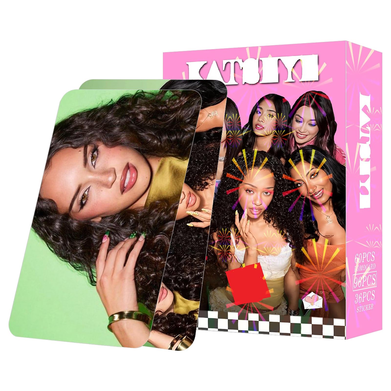 96Pcs Kaatsseyee Photocards with Stickers, Kaatsseyee Lomo Cards
