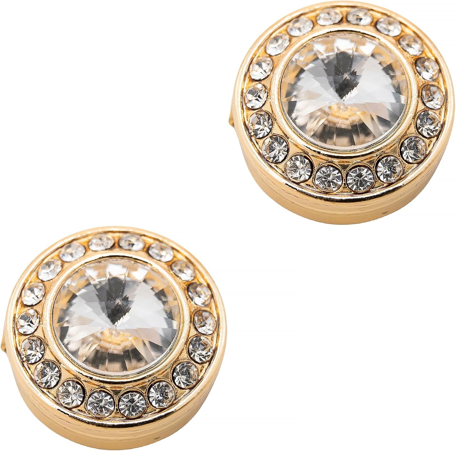 OoSsSoO Shirt Button Covers for womens or Mens Golden white