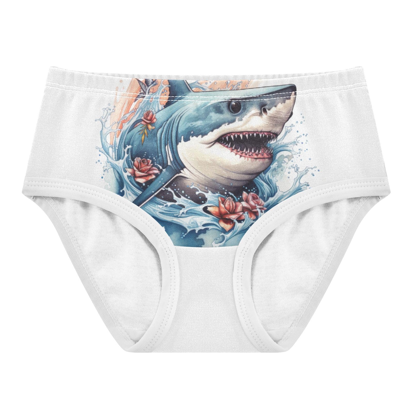ALAZA Toddler Girls Cotton Hipster Underwear Soft Shark 3 2 Pack 2T