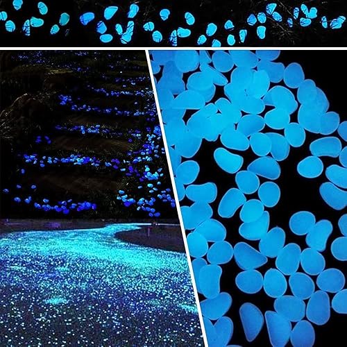 Glow in The Dark Pebbles/Glow Stones/Aquarium Rocks for Fish Tank/Aquarium/Walkway/Driveway/Plant Pots/Bonsai/Backyard