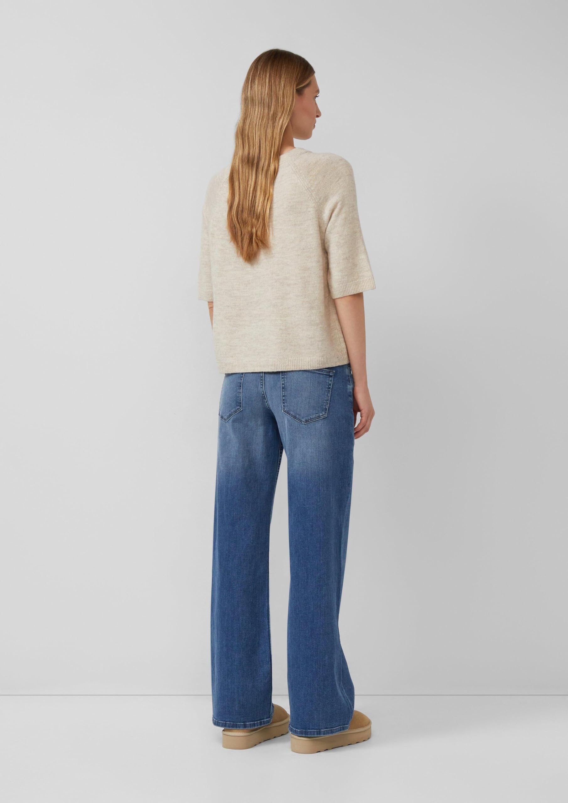 s.Oliver Kurzarmpullover aus Alpakamix
