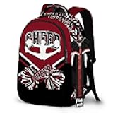 Cheerleader Backpack with Cheer Pin Strap, Backpack For Cheerleading, Cheerleader Gifts for Team Women (Black Winered)
