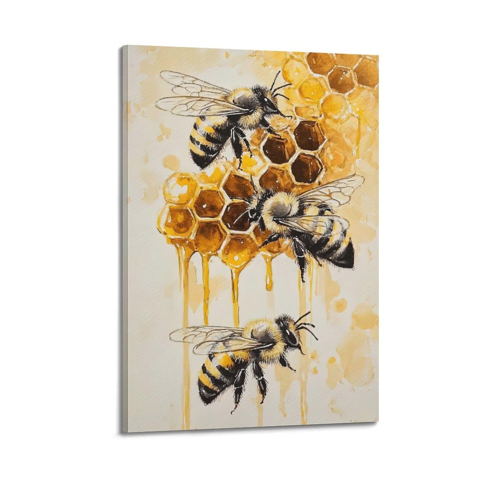 OKAHYS Vintage Insect Bee Artwork Poster Decorative Painting Canvas Wall Artworks Picture 24x36inch(60x90cm)