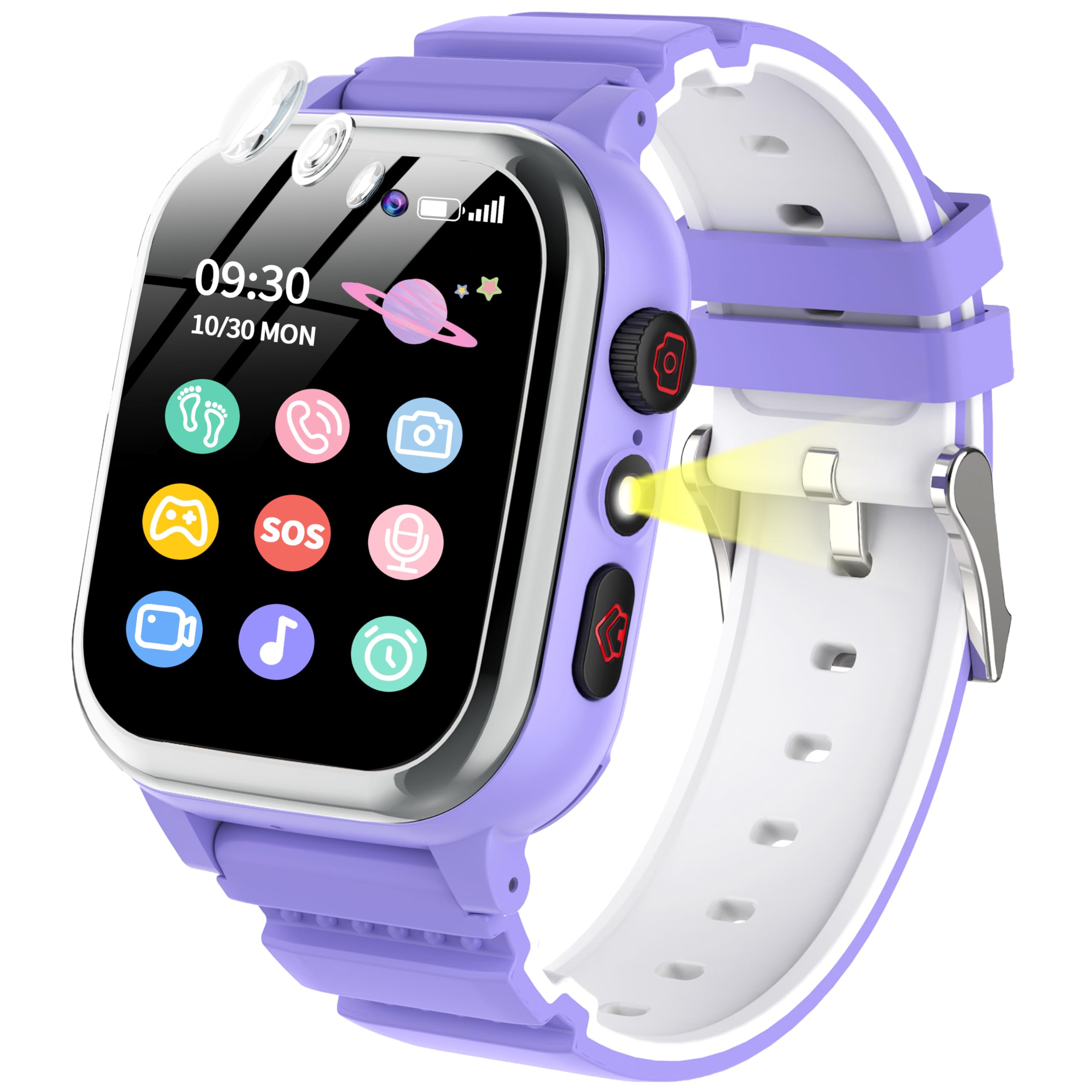 Reloj Inteligente niño 26 Juegos Podómetro Teléfono SOS Cámara HD Vídeo MP3 Música Despertador Calorías Digital Calorías Reloj Inteligente Niño Niña
