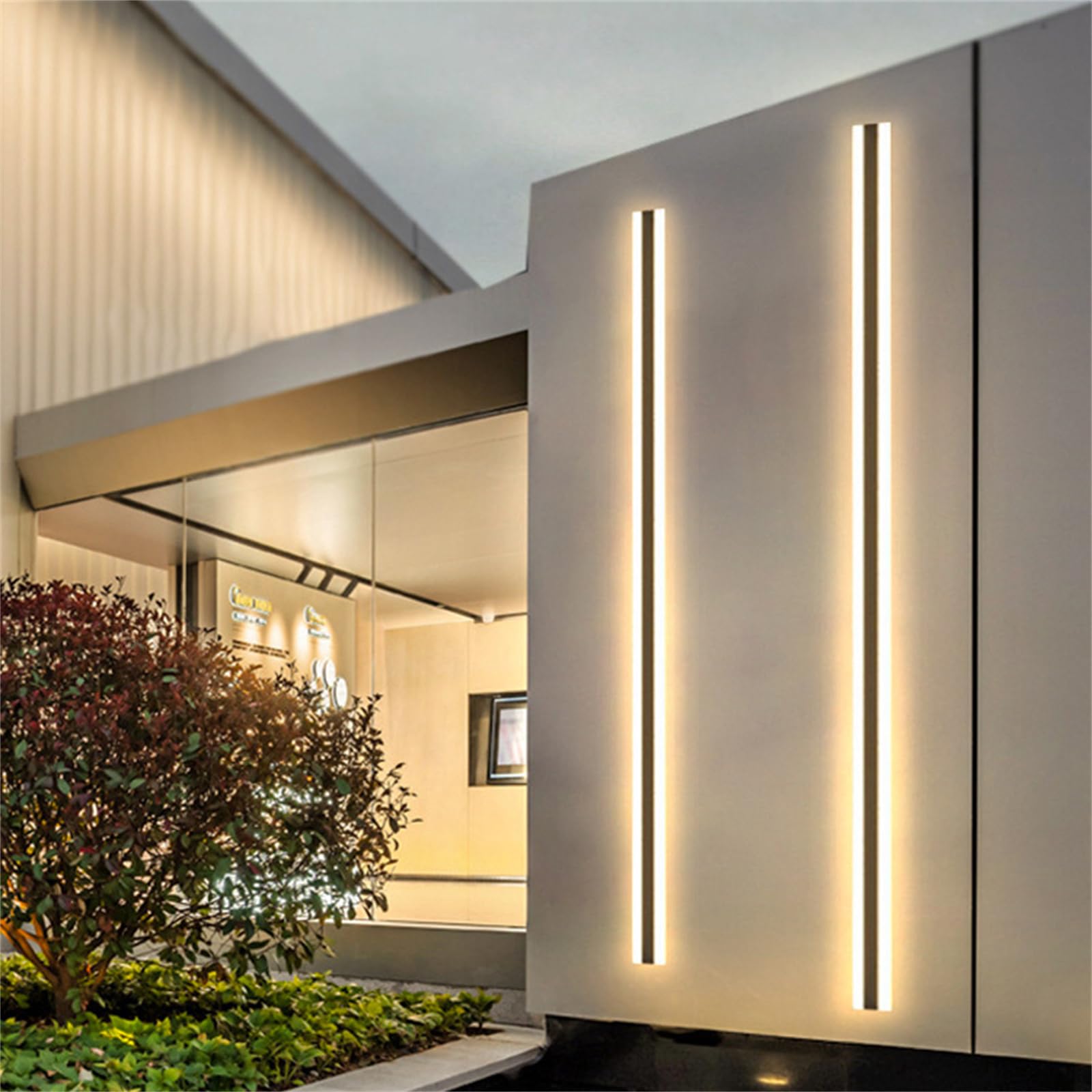 Applique da Parete a LED Moderna e Minimalista, Impermeabile IP65, Luce Solare per Esterni per Ga, Design a Striscia Lunga, apparecchio in Metallo Acrilico per Interni, Soluzione d