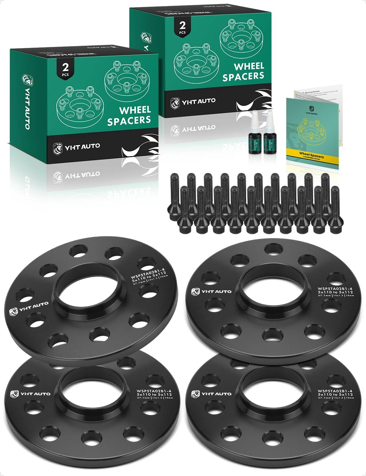 Photo 1 of YHTAUTO 5x100/5x112 Hub Centric Wheel Spacers 10 mm for Audi, Volkswagen