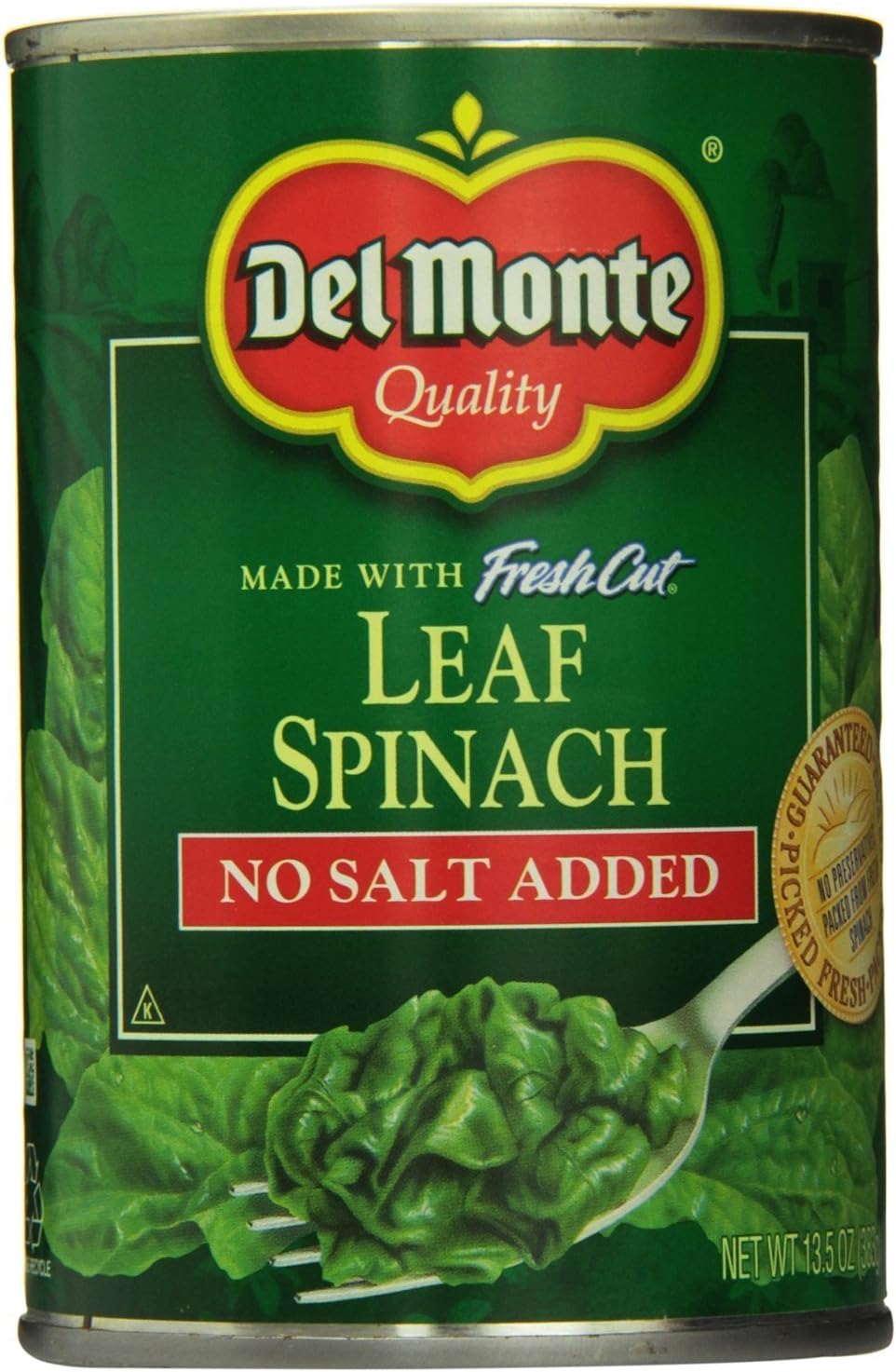 No Salt Added Leaf Spinach 13.5 oz Cans (Pack of 6)